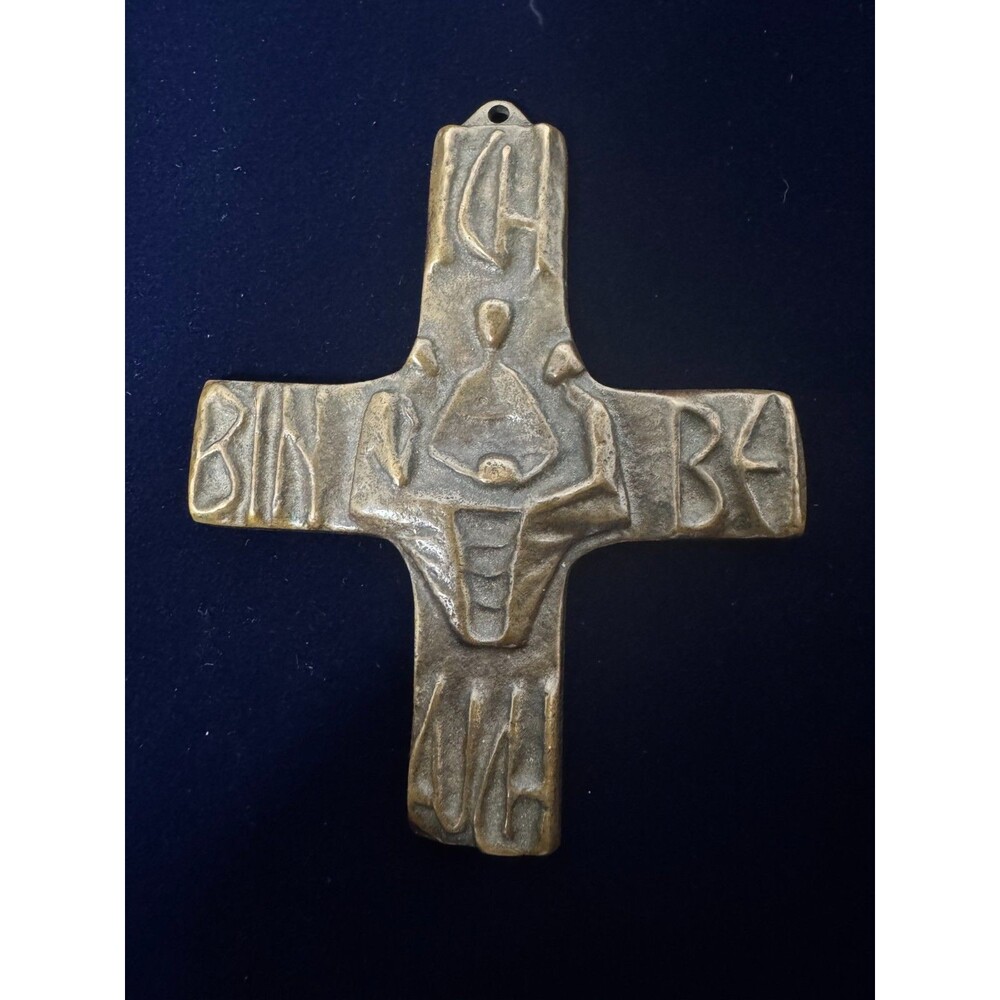 Mid Century German Brass Cross